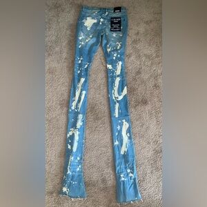 New Size 34 Mens Billie Jean stacked Jeans